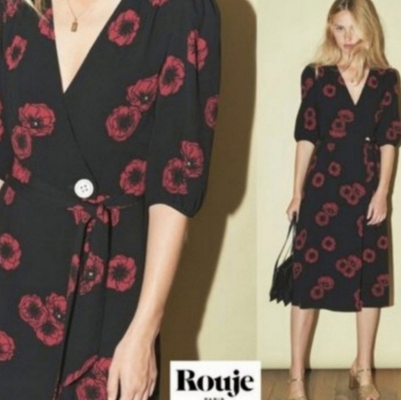 ROUJE ROSALIE WRAP FLORAL DRESS - Picture 2 of 7